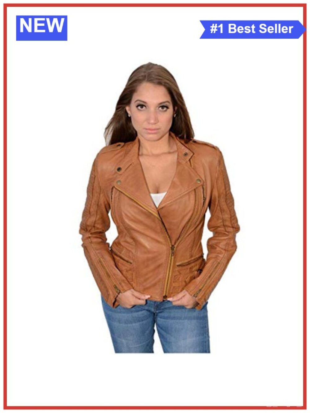 Women's Quilted Lambskin Leather Motorcycle Jacket Asymmetrical Zip